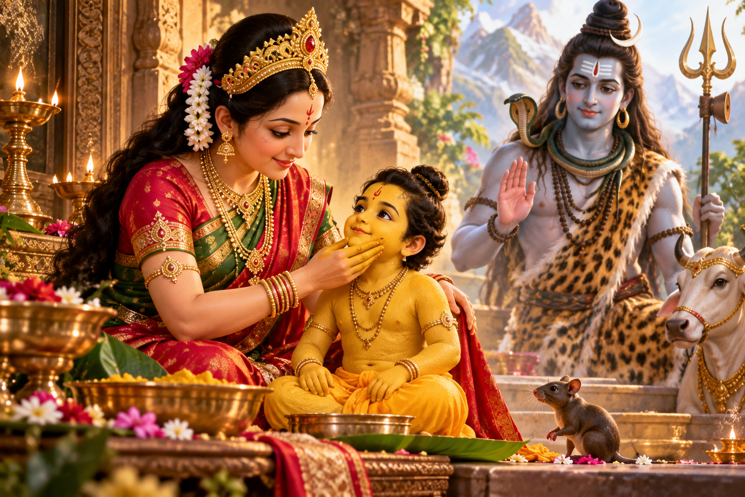Birth of Lord Ganesha according to Hindu mythology