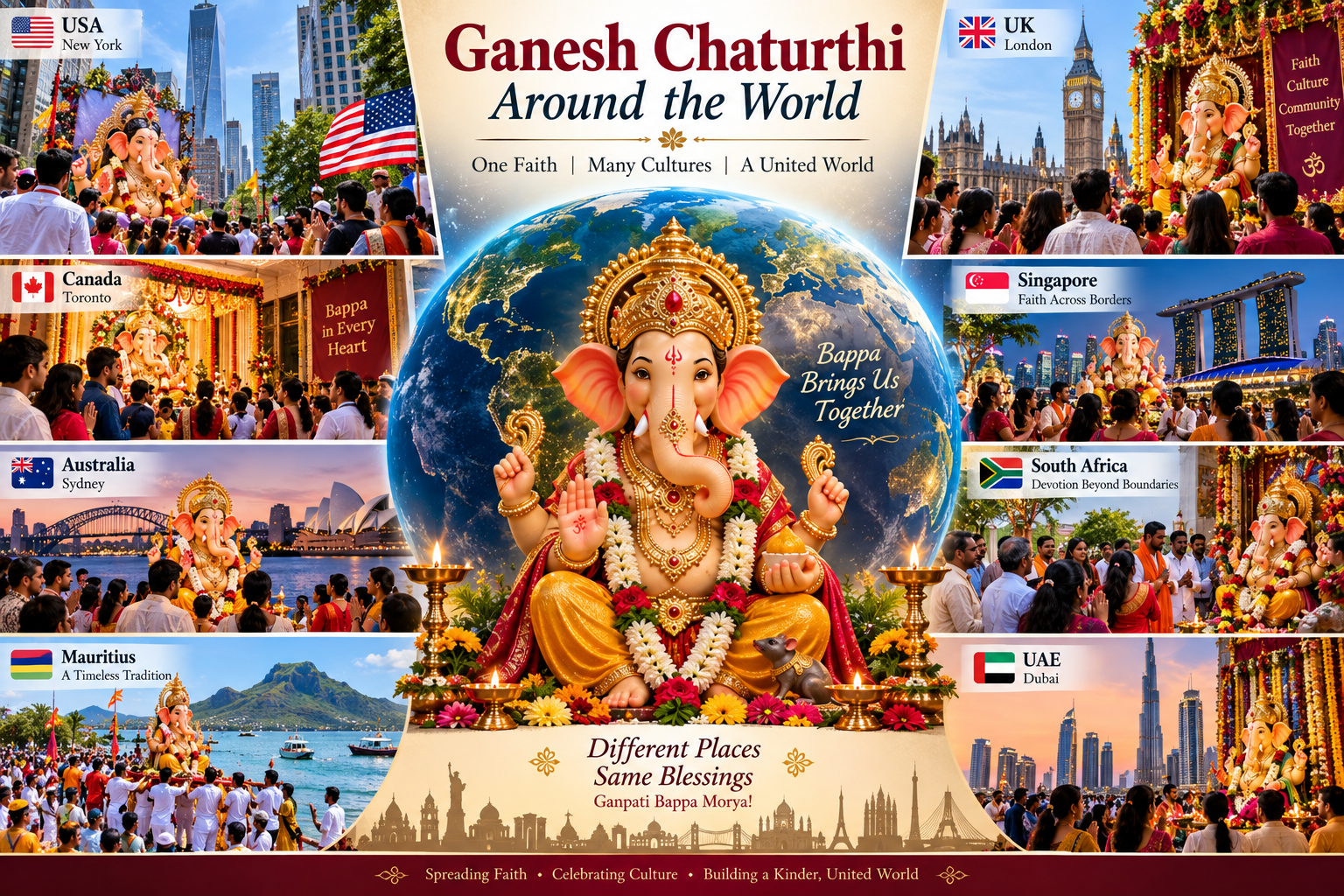 Ganesh Chaturthi celebrations around the world