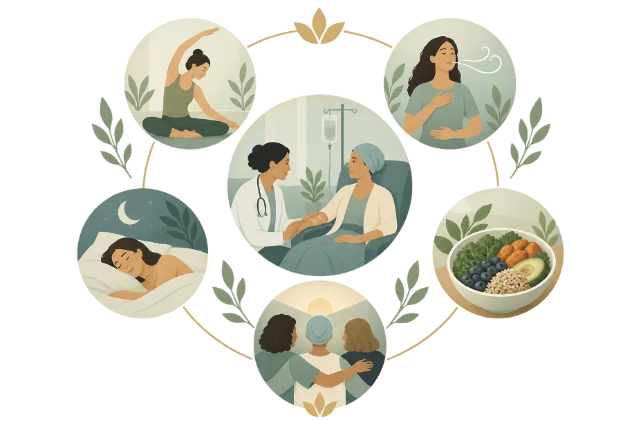 Integrative supportive care with yoga alongside cancer treatment