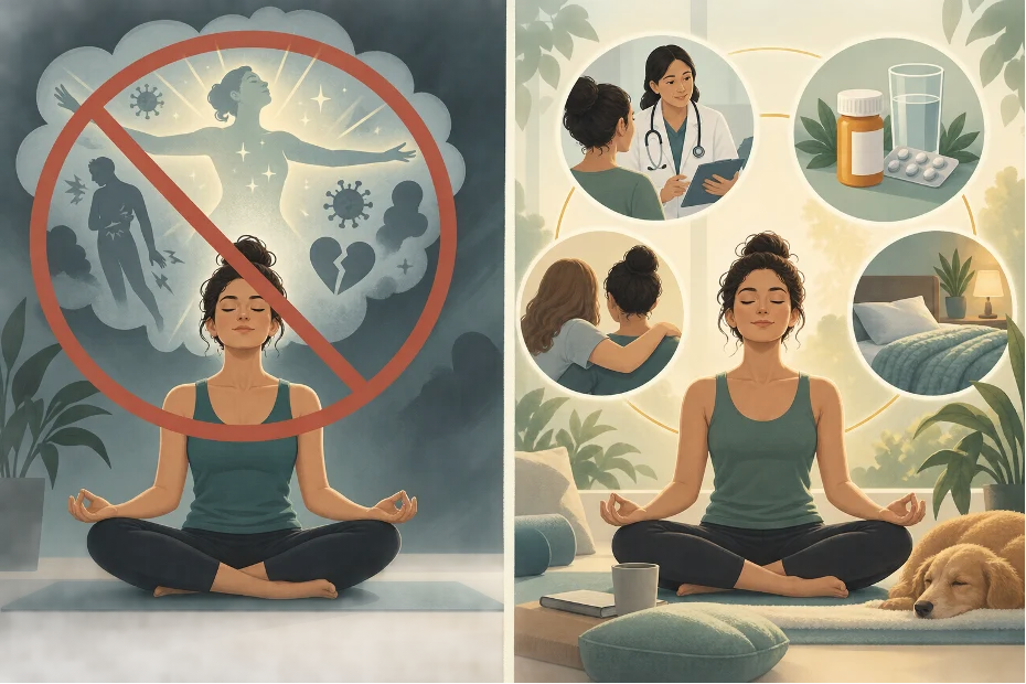 Choosing meditation with oncology and mental-health guidance