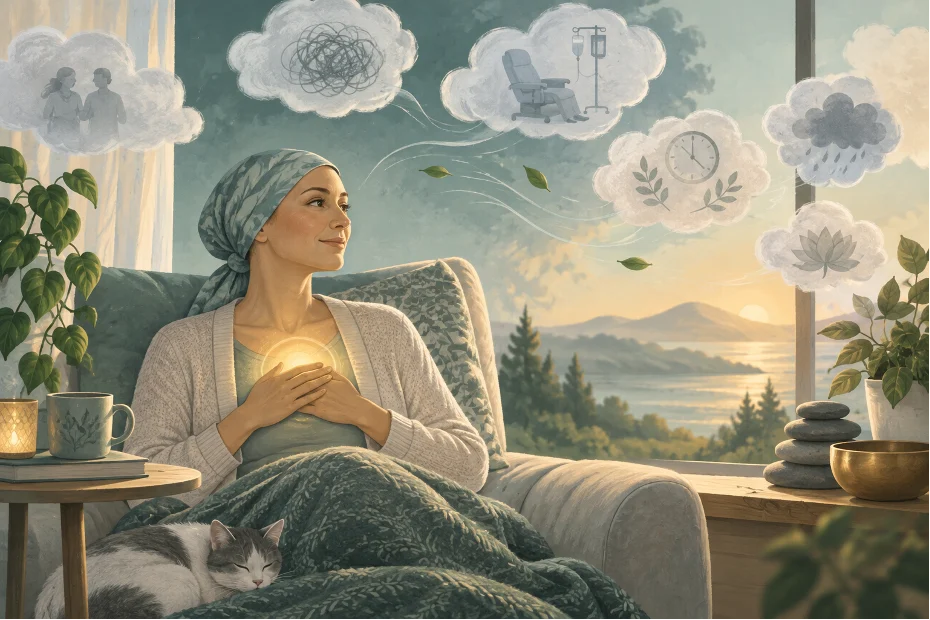 Observing thoughts with gentleness during meditation