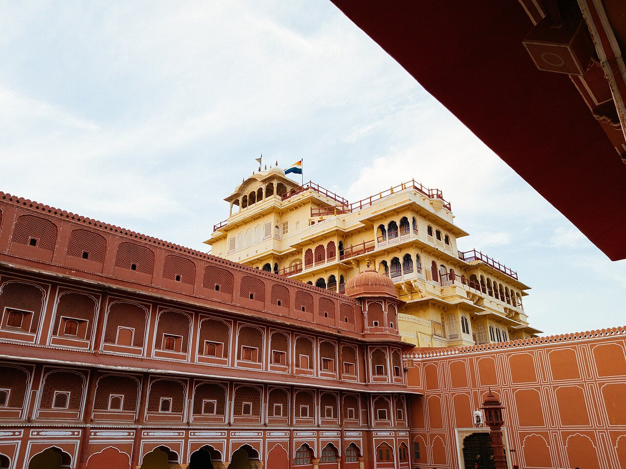 Chandra Mahal rising above the City Palace in Jaipur