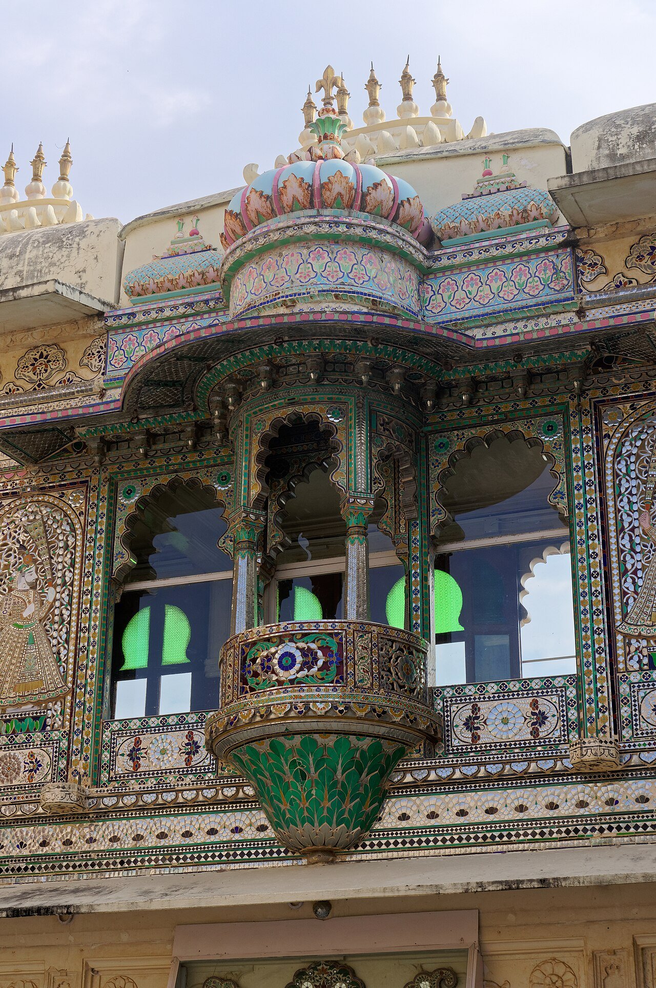 Courtyard wall of the City Palace in Udaipur