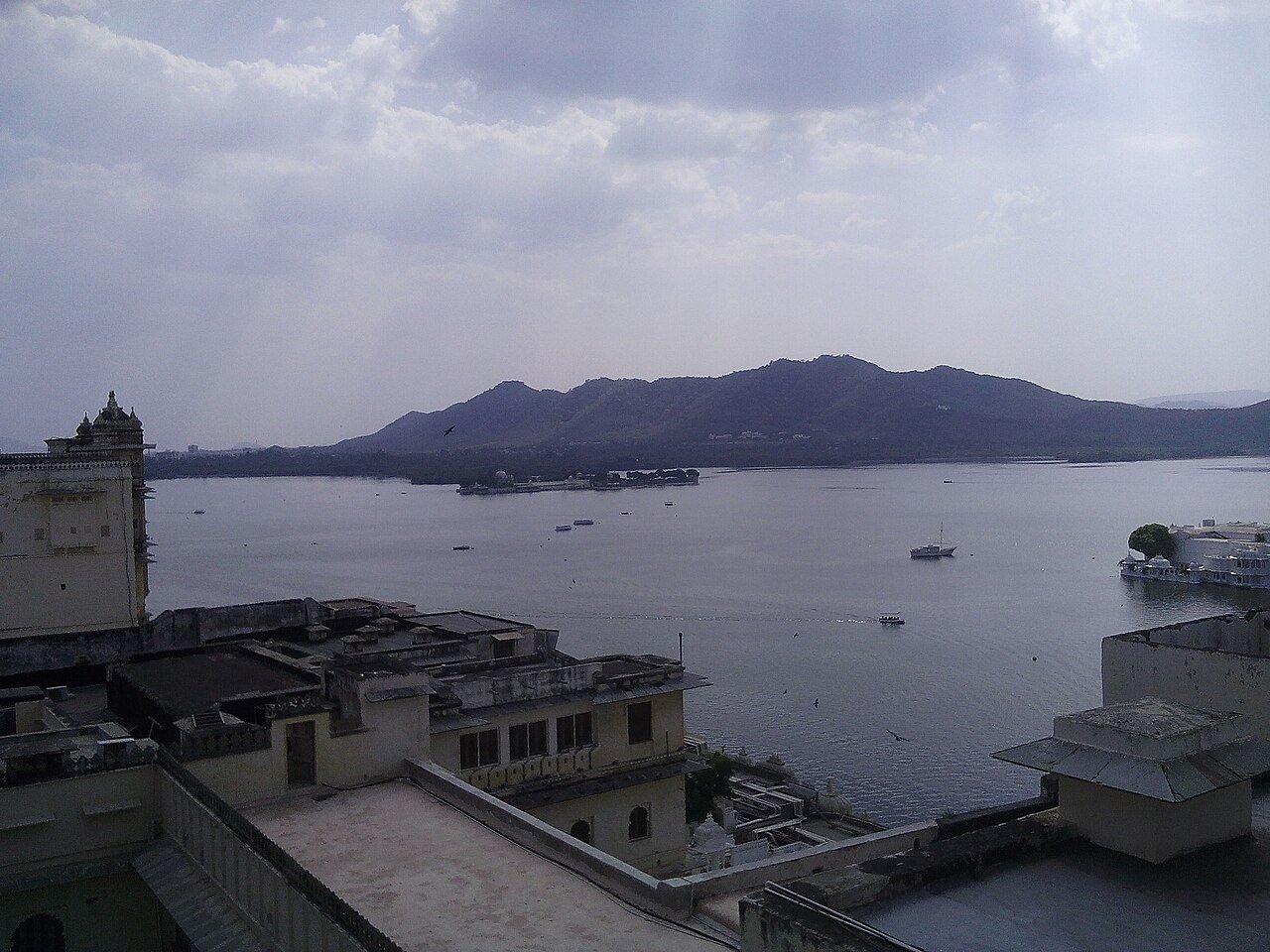 Lake Pichola seen from a City Palace window