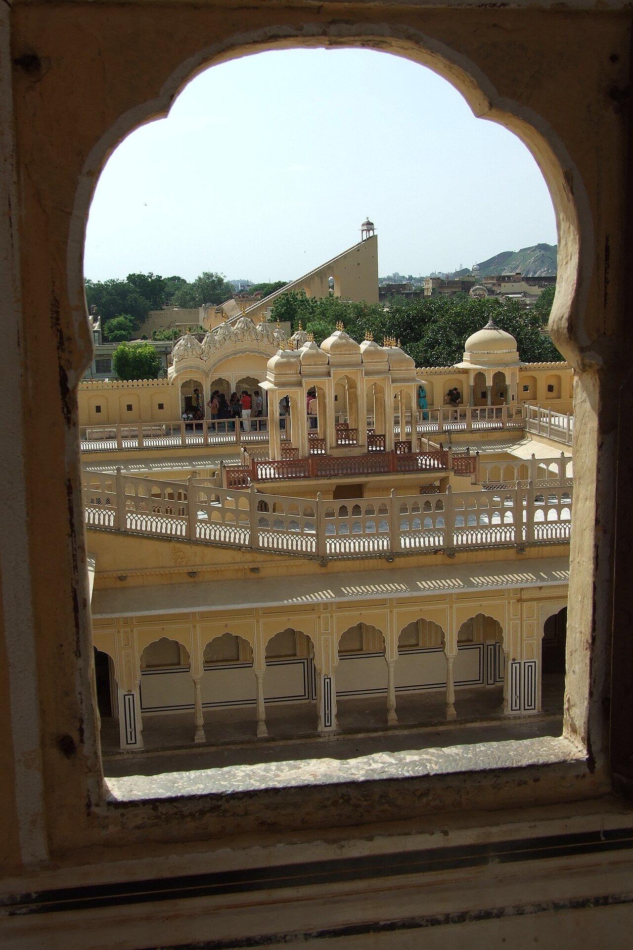 View through arches inside Hawa Mahal