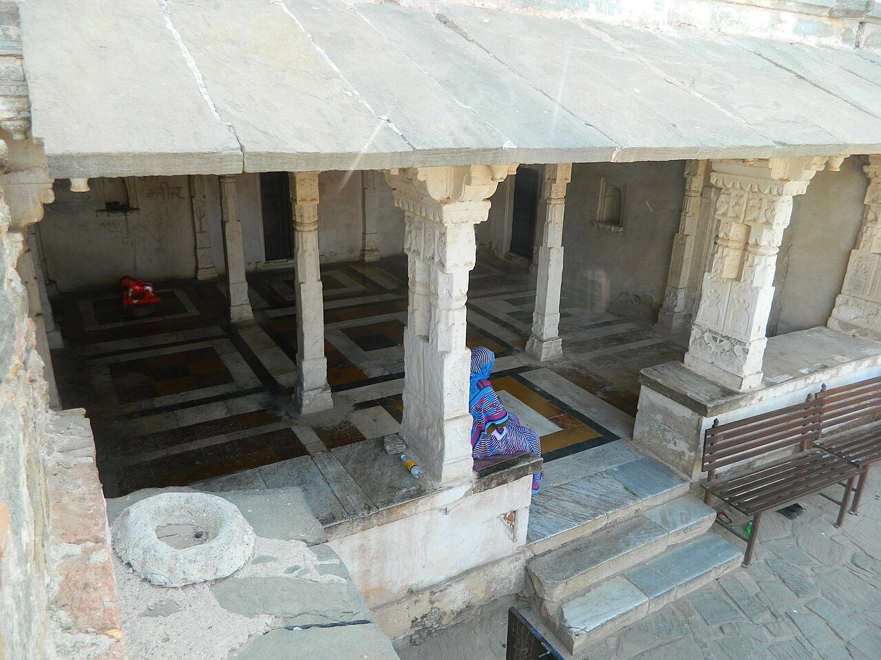 Pillared court inside Kumbhalgarh Fort