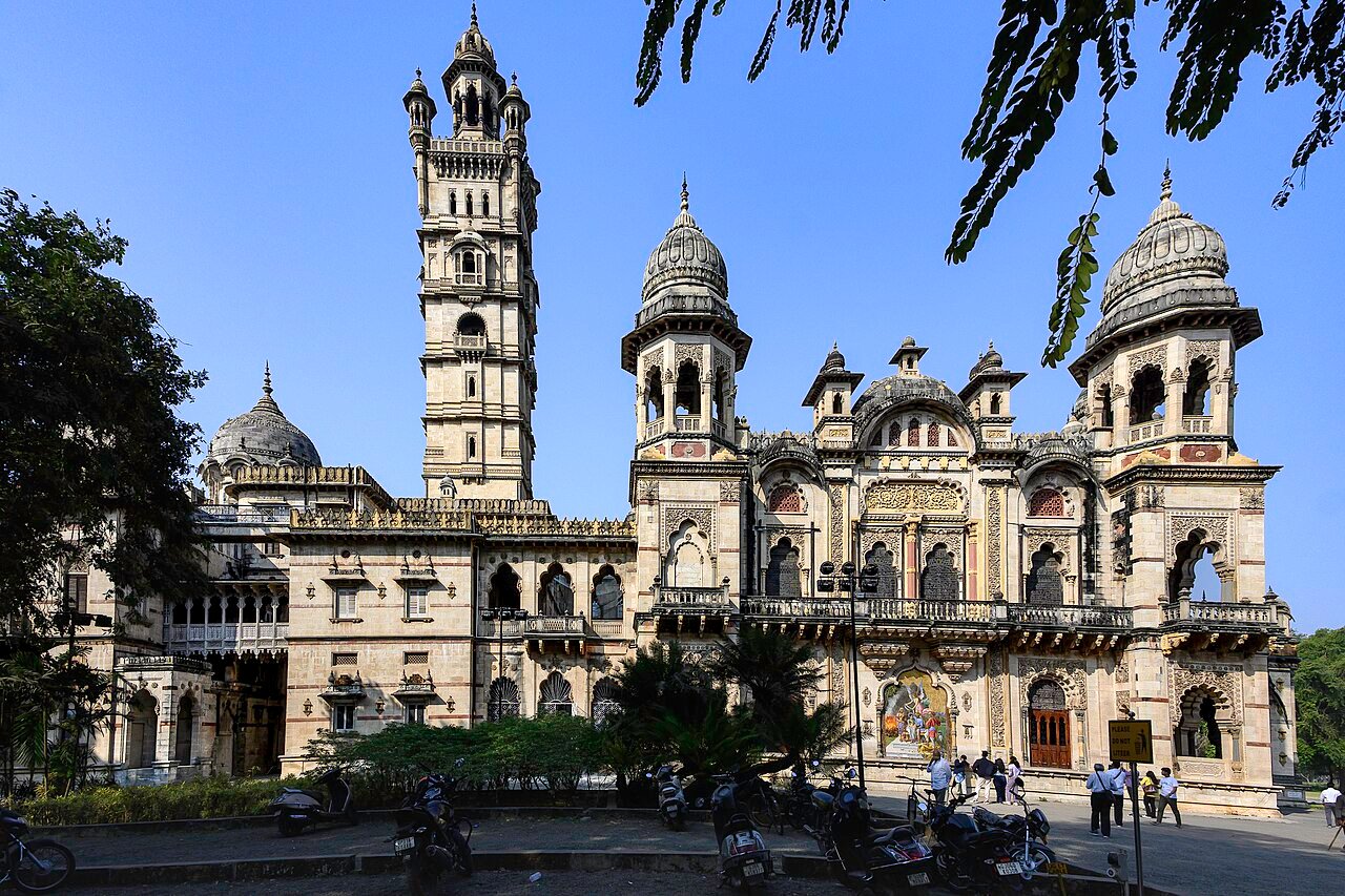 Laxmi Vilas Palace in Vadodara with its clock tower