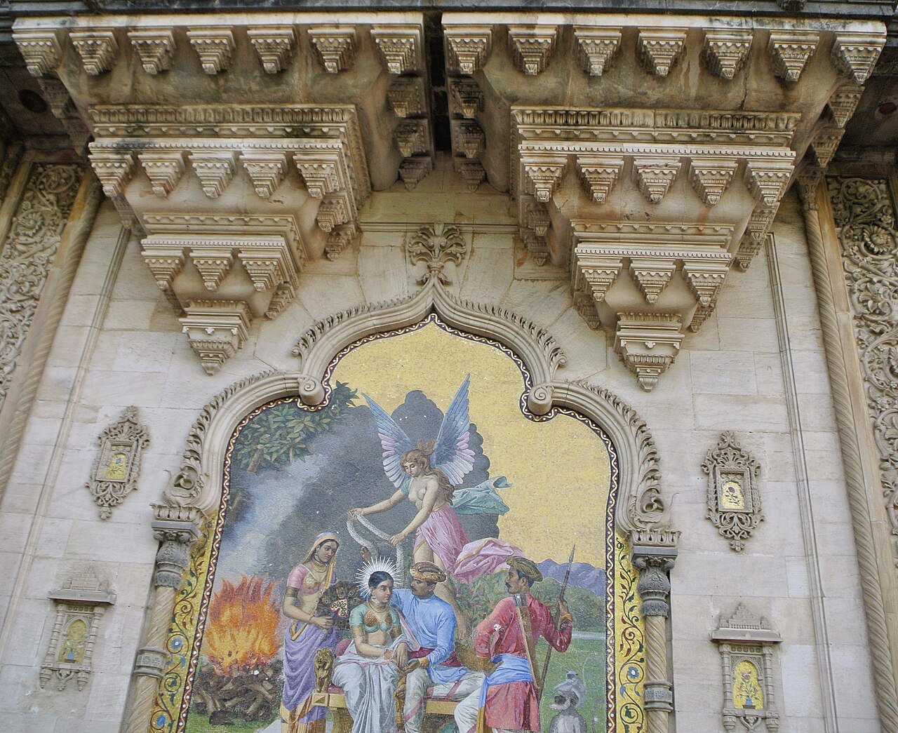 Wall mural at Laxmi Vilas Palace