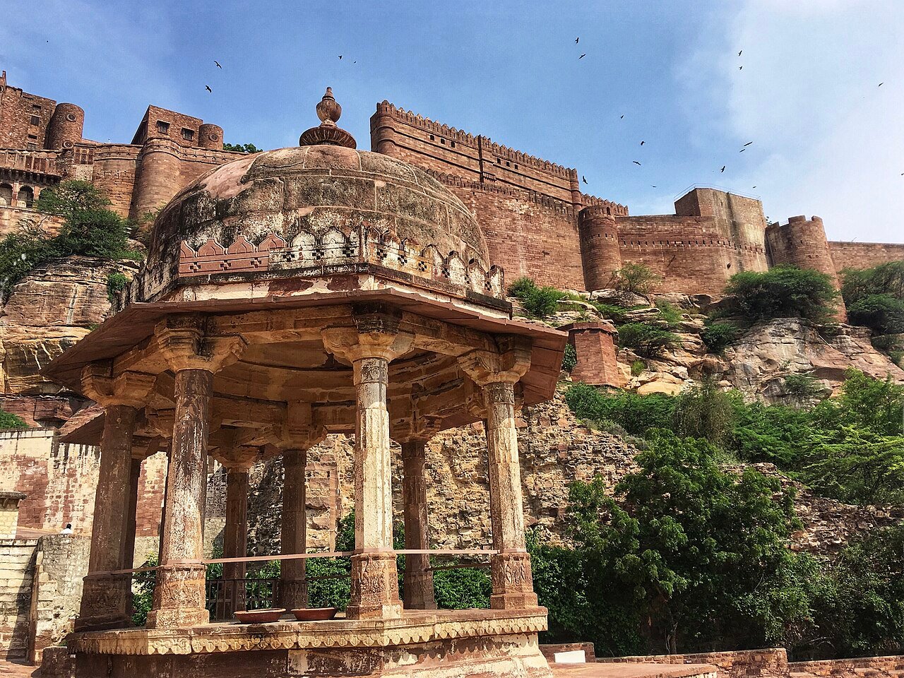 A chhatri outside Mehrangarh Fort