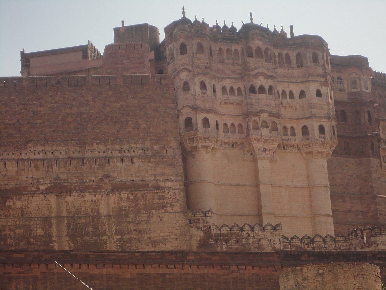 Full view of Mehrangarh Fort above Jodhpur