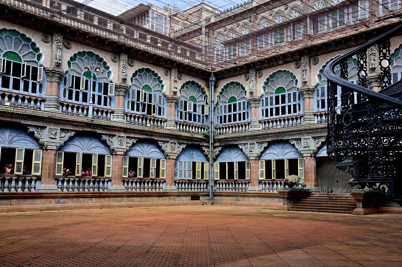 Inner courtyard of Amba Vilas Palace in Mysore