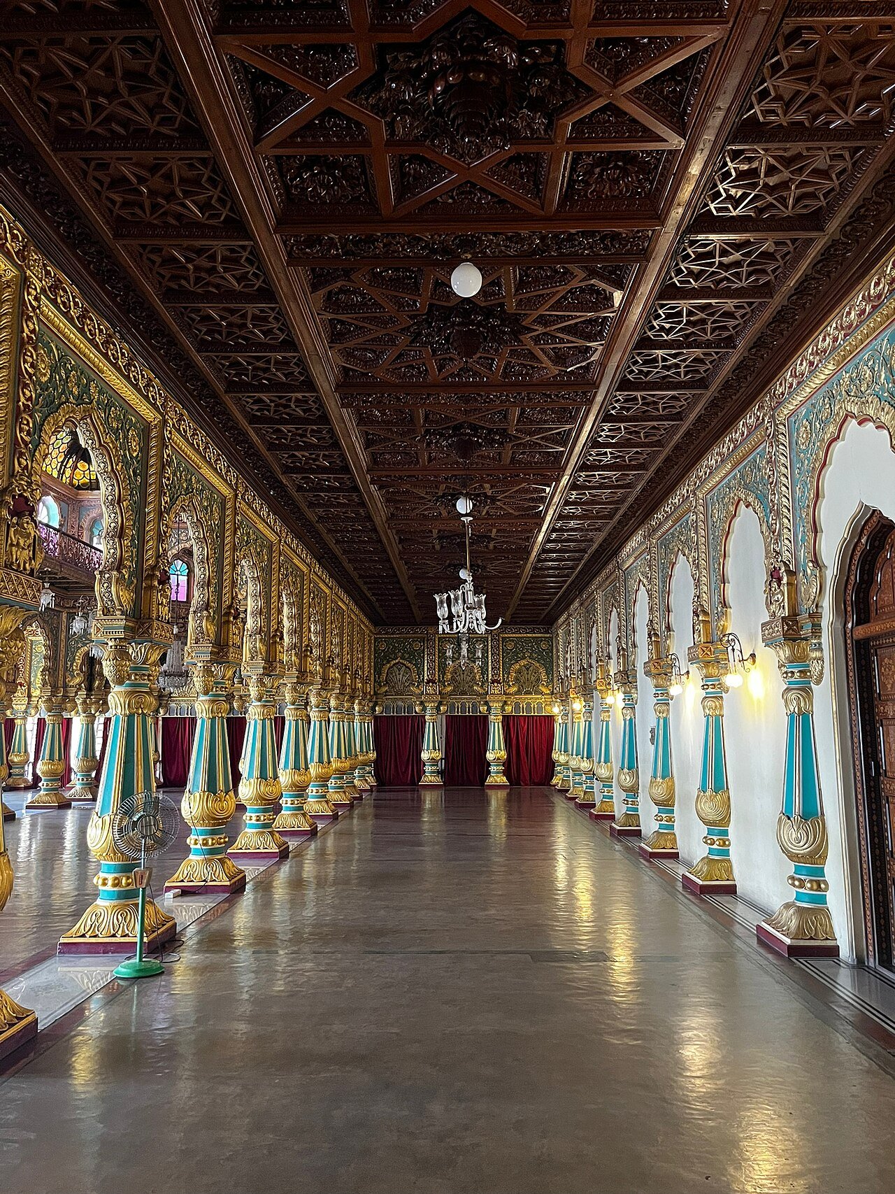 Diwan-e-Khas, the private durbar hall of Mysore Palace