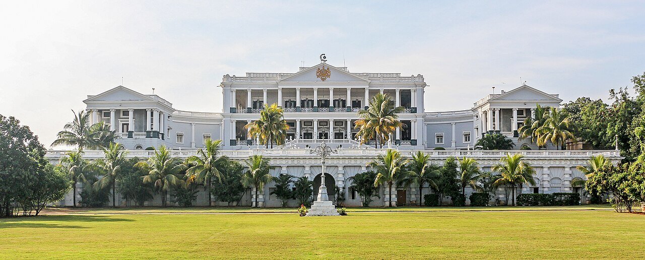 Falaknuma Palace across its lawn